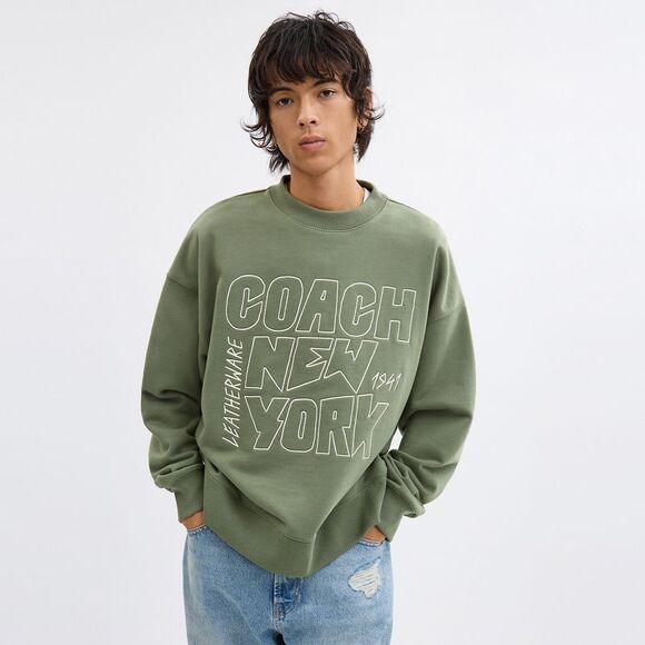 NWT Coach Outlet New York Graphic Crewneck Sweater - Picture 4 of 5